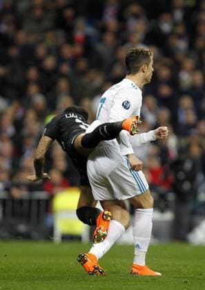 Soccer match between Real Madrid and Paris Saint Germain of Champions League 2017 2018, held at the Santiago Bernabeu stadium, in Madrid. (Photo: Jose Cuesta 261 Cordon Press). Cristiano Ronaldo  xJosexLuisxCuestax xx