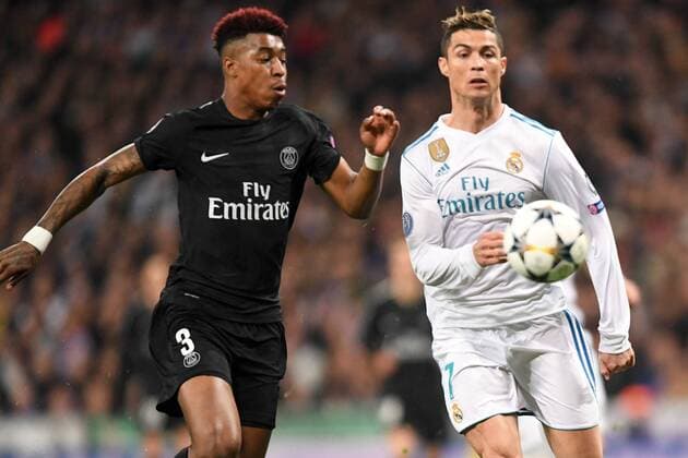 07 Cristiano Ronaldo (real) - 03 PRESNEL KIMPEMBE (psg) FOOTBALL : Real Madrid vs Paris SG - Ligue des Champions - 14 02 2018 AnthonyBIBARD FEP Panoramic 