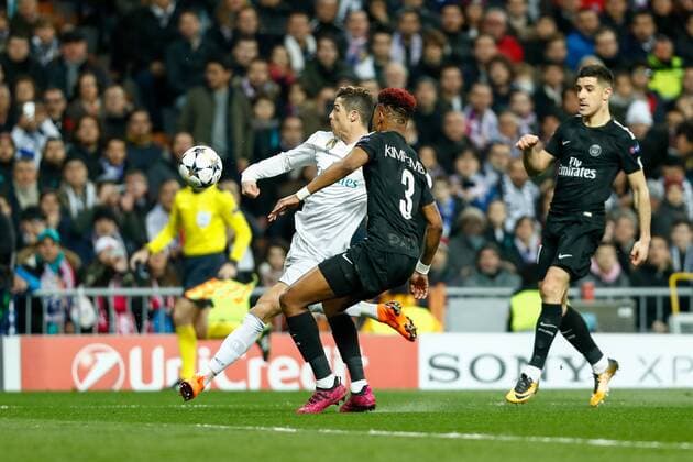 Cristiano Ronaldo of Real Madrid during the Chambions League match played on Santiago Bernabeu Stadium between Real Madrid and PSG Paris Saint Germain, Feb 14th 2018. Photo: Oscar J. Barroso AFP7  xOscarxJ.xBarrosox xAFP7x xRealxMadridxvxPSG,xChampionsxLeague,xSpain,xFebx14thx2018x
