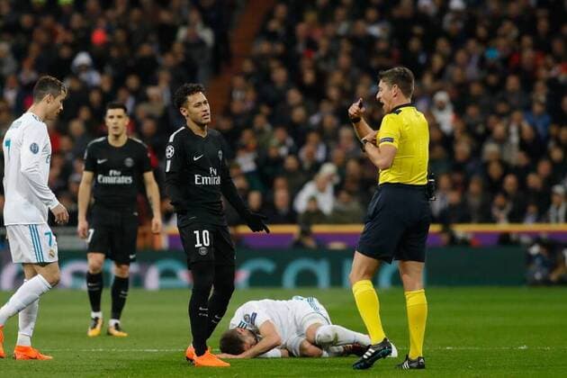Madrid Spain 14 02 2018 UEFA Champions League 2017 18 season last finals Real Madrid vs Paris Saint Germain Neymar PSG DeFodi523
