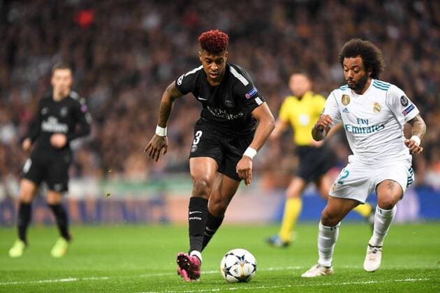 03 PRESNEL KIMPEMBE (psg) - 12 MARCELO (real) FOOTBALL : Real Madrid vs Paris SG - Ligue des Champions - 14 02 2018 AnthonyBIBARD FEP Panoramic 