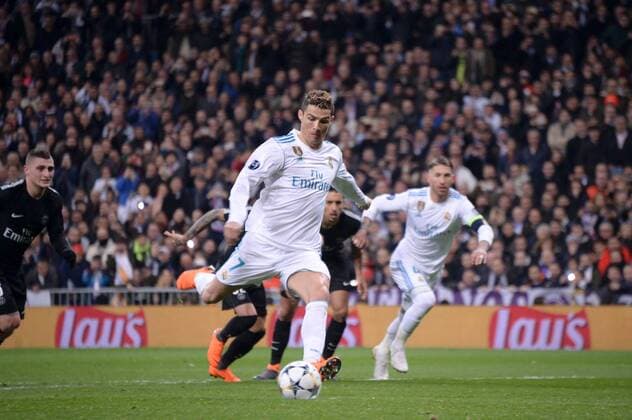 07 Cristiano Ronaldo (real) - PENALTY - BUT FOOTBALL : Real Madrid vs Paris SG - Ligue des Champions - 14 02 2018 AnthonyBIBARD FEP Panoramic 