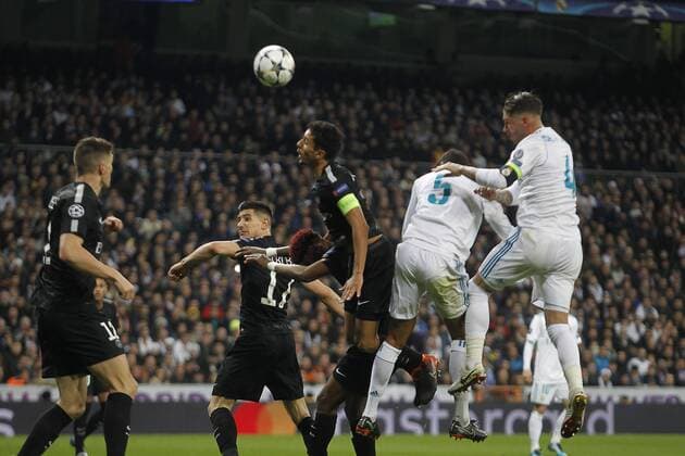 Soccer match between Real Madrid and Paris Saint Germain of Champions League 2017 2018, held at the Santiago Bernabeu stadium, in Madrid. (Photo: Jose Cuesta 261 Cordon Press).  xJosexLuisxCuestax xx