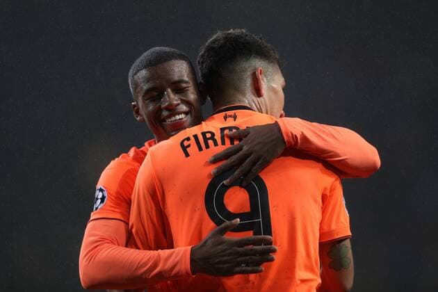 February 14, 2018 - Porto, Porto, Portugal - Roberto Firmino forward of Liverpool celebrates after scoring a goal during the UEFA Champions League, match between FC Porto and Liverpool, at Dragao Stadium in Porto on February 14, 2018 in Porto, Portugal. FC Porto v Liverpool - UEFA Champions League Round of 16: First Leg  - ZUMAn230 20180214_zaa_n230_560 Copyright: xDpix
