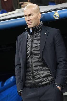 Real Madrid s coach Zinedine Zidane during Champions League Round of 16 1st leg match. February 14,2018.  (20180214116)
