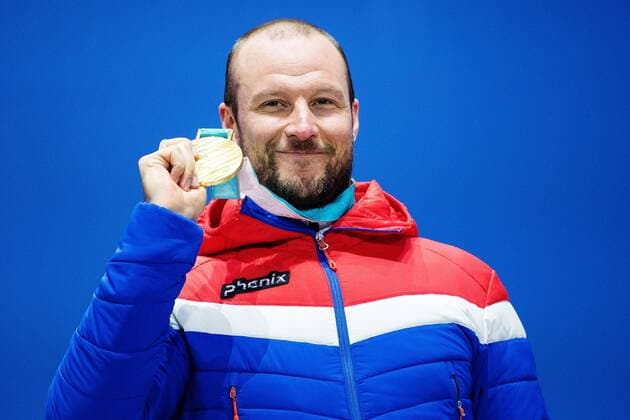 180215 Aksel Lund Svindal of Norway gold celebrate at a Medal Ceremony for Alpine Skiing Downhill during day six of the 2018 Winter Olympics on February 15 2018 in Pyeongchang Photo Joel Marklund BILDBYRAN code JM 87625  Copyright: JOELxMARKLUND BB180215JM129