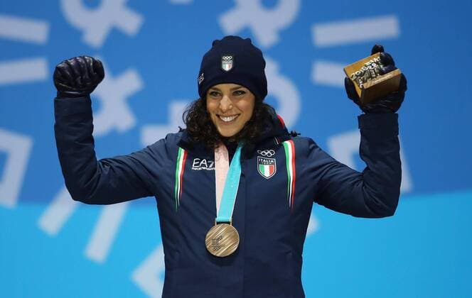 IPP20180215 Olympic Winter games Winterspiele Spiele Summer games Pyeongchang 2018 - Olympische Winterspiele Pyeongchang 2018: Ladies Giant Slalom, Federica Brignone bronzo (Hinweis: Verwendung nur in Deutschland - only Germany) *** IPP20180215 Olympic Winter Games PyeongChang 2018 Olympic Winter Games PyeongChang 2018 Ladies giant slalom Federica Brignone Brooklyn note only use only in Germany Germany 