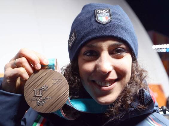 IPP20180215 Olympic Winter games Winterspiele Spiele Summer games Pyeongchang 2018 - Olympische Winterspiele Pyeongchang 2018: Ladies Giant Slalom, Federica Brignone bronzo (Hinweis: Verwendung nur in Deutschland - only Germany) *** IPP20180215 Olympic Winter Games PyeongChang 2018 Olympic Winter Games PyeongChang 2018 Ladies giant slalom Federica Brignone Brooklyn note only use only in Germany Germany 