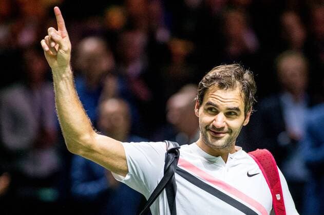 Bilder des Tages - SPORT ROTTERDAM: 15-02-2018, ABN Amro WTT Dag 4, Rotterdam, Tennis, Ahoy, Roger Federer in actie tegen Philipp Kohlschreiber ABN Amro WTT Rotterdam Dag 4 