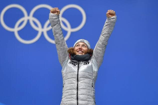Laura DAHLMEIER GER Jubilee joy enthusiasm biathlon 15 km individual of women victory ceremony PyeongChang Olympic medals Plaza ceremony on 16 02 2018 Winter Olympics 2018 from 09 02 25 02 2018 in PyeongChang of South Korea