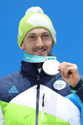 OLYMPICS - 2018 Winter Olympics PYEONGCHANG,SOUTH KOREA,16.FEB.18 - OLYMPICS,BIATHLON - Olympic Winter games Winterspiele Spiele Summer games PyeongChang 2018, Medals Plaza, 20km biathlon, men, award ceremony. Image shows Jakov Fak (SLO). GEPAxpictures xMathiasxMandl