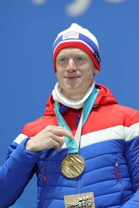 OLYMPICS - 2018 Winter Olympics PYEONGCHANG,SOUTH KOREA,16.FEB.18 - OLYMPICS,BIATHLON - Olympic Winter games Winterspiele Spiele Summer games PyeongChang 2018, Medals Plaza, 20km biathlon, men, award ceremony. Image shows Johannes Thingnes Boe (NOR). GEPAxpictures xMathiasxMandl