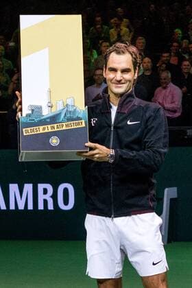 ROTTERDAM: 16-02-2018, ABN Amro WTT Dag 4, Rotterdam, Tennis, Ahoy, Roger Federer N1 van de wereld en verslaat Robin Haase ABN Amro WTT Rotterdam Dag 5  x1984111x