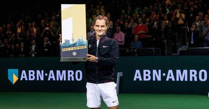 ROTTERDAM: 16-02-2018, ABN Amro WTT Dag 4, Rotterdam, Tennis, Ahoy, Roger Federer N1 van de wereld en verslaat Robin Haase ABN Amro WTT Rotterdam Dag 5  x1984112x