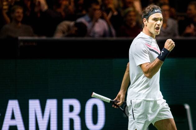 ROTTERDAM: 16-02-2018, ABN Amro WTT Dag 4, Rotterdam, Tennis, Ahoy, Roger Federer N1 van de wereld en verslaat Robin Haase ABN Amro WTT Rotterdam Dag 5  x1984181x