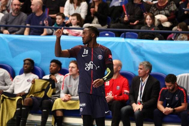 Luc Abalo (Paris) HANDBALL : VELUX EHF Champions League - 12eme journee - Paris Saint-Germain Handball vs SG Flensburg-Handewitt - 17 02 2018 KevinDomas Panoramic 