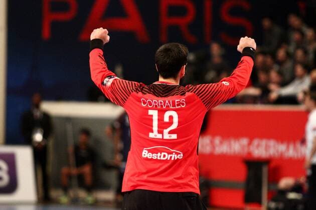 Rodrigo Corrales (Paris) HANDBALL : VELUX EHF Champions League - 12eme journee - Paris Saint-Germain Handball vs SG Flensburg-Handewitt - 17 02 2018 KevinDomas Panoramic 