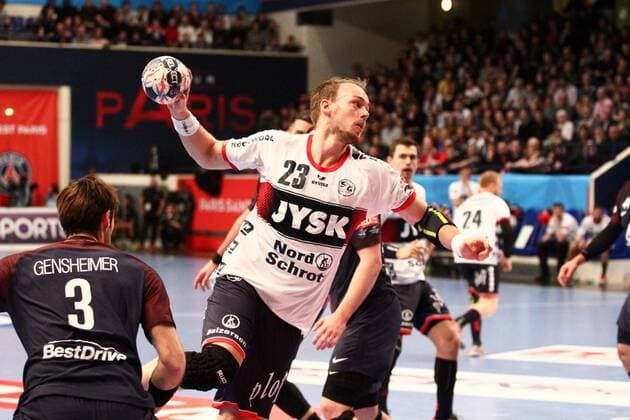 Henrik Toft Hansen (Flensburg-Handewitt) HANDBALL : VELUX EHF Champions League - 12eme journee - Paris Saint-Germain Handball vs SG Flensburg-Handewitt - 17 02 2018 KevinDomas Panoramic 