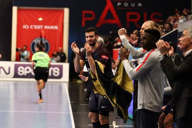 Nedim Remili (Paris) HANDBALL : VELUX EHF Champions League - 12eme journee - Paris Saint-Germain Handball vs SG Flensburg-Handewitt - 17 02 2018 KevinDomas Panoramic 