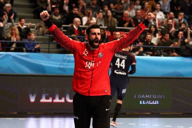 Rodrgio Corrales (Paris) HANDBALL : VELUX EHF Champions League - 12eme journee - Paris Saint-Germain Handball vs SG Flensburg-Handewitt - 17 02 2018 KevinDomas Panoramic 