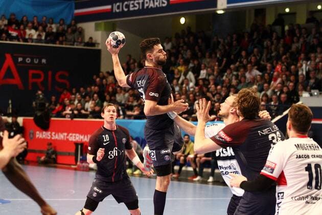 Nedim Remili (Paris) HANDBALL : VELUX EHF Champions League - 12eme journee - Paris Saint-Germain Handball vs SG Flensburg-Handewitt - 17 02 2018 KevinDomas Panoramic 