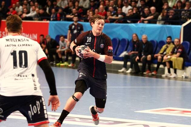 Sander Sagosen (Paris) HANDBALL : VELUX EHF Champions League - 12eme journee - Paris Saint-Germain Handball vs SG Flensburg-Handewitt - 17 02 2018 KevinDomas Panoramic 
