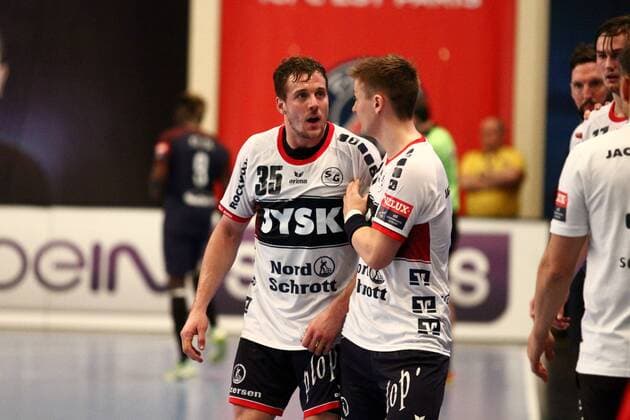 Kentin Mahe (Flensburg-Handewitt) HANDBALL : VELUX EHF Champions League - 12eme journee - Paris Saint-Germain Handball vs SG Flensburg-Handewitt - 17 02 2018 KevinDomas Panoramic 