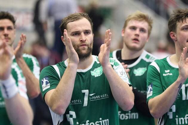 Disappointment at Stefan Schmitt DJK Rimpar wolves 7 ASV Hamm Westphalia vs DJK Rimpar wolves 2 handball Bundesliga 17 02 2018 Hamm Copyright: xEIBNER JanxStrohdiekx EP_JSK
