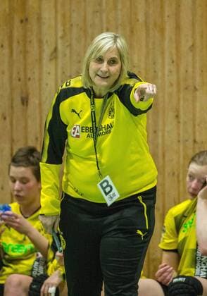 Head coach John Barna Dortmund shows with the finger in the game Borussia Dortmund vs. TV Nellingen handball ladies 1 Bundesliga 17 02 2018 Dortmund Copyright: xEIBNER MarioxHommesx EP_MHS