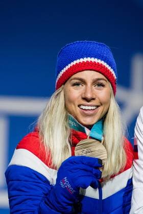 180218 Marte Olsbu of Norway Bronze celebrating at a Medal Ceremony for Women s 12 5 km Mass Start during day nine of the 2018 Winter Olympics on February 18 2018 in Pyeongchang Photo Petter Arvidson BILDBYR N code PA 91980  Copyright: PETTERxARVIDSON BB180218PA138