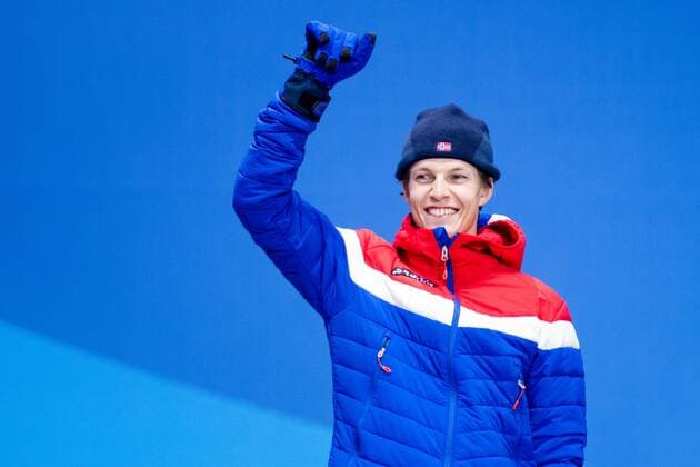180218 oystein Braten of Norway Gold celebrating with his gold medal at the Medal Ceremony for Men s Ski Slopestyle during day nine of the 2018 Winter Olympics on February 18 2018 in Pyeongchang Photo Petter Arvidson PA BILDBYRAN code 91980  Copyright: PETTERxARVIDSON BB180218PA153