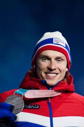 180218 Henrik Kristoffersen of Norway at a Medal Ceremony for the Men s Giant Slalom during day nine of the 2018 Winter Olympics on February 18 2018 in Pyeongchang Photo Petter Arvidson PA BILDBYRAN code 91980  Copyright: PETTERxARVIDSON BB180218PA167