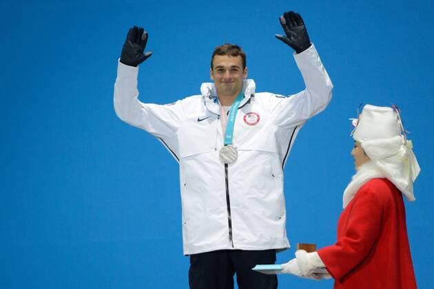 February 18, 2018 - Pyeongchang, South Korea - NICK GOEPPER of the United States celebrates getting the silver medal in the Men s Slopestyle freestyle skiing event in the PyeongChang Olympic Games Olympische Spiele Olympia OS Pyeongchang 18: Medal Winners - ZUMAl132 20180218_zap_l132_120 Copyright: xChristopherxLevyx