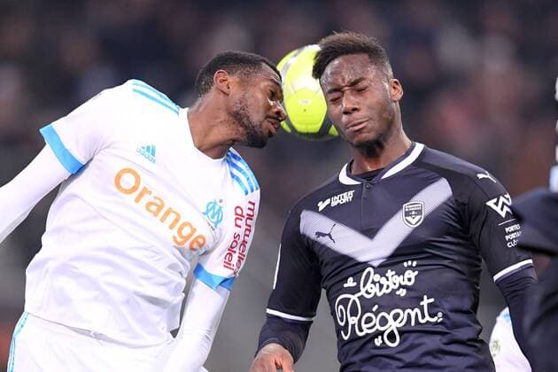 29 ANDRE FRANK ZAMBO ANGUISSA (om) - 10 Soualiho MEITE (bor) FOOTBALL : Marseille vs Bordeaux - Ligue 1 Conforama - 18 02 2018 FEP Panoramic 