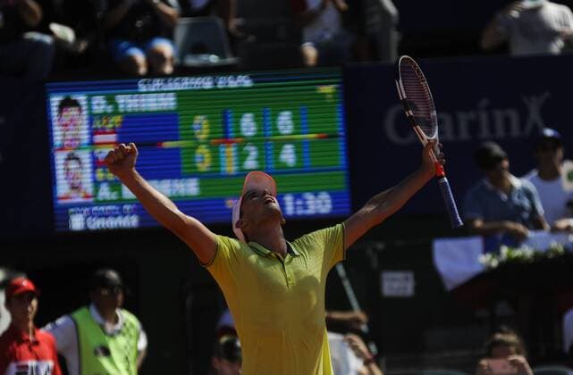 February 18, 2018 - Buenos Aires, Argentina - Dominic Thiem was champion in Argentina s open tennis tournament on February 18, 2018 in Buenos Aires, Argentina Dominic Thiem v Aljaz Bedene - ATP Tennis Herren Argentina Open Final  - ZUMAn230 20180218_zaa_n230_1044 Copyright: xGabrielxSotelox