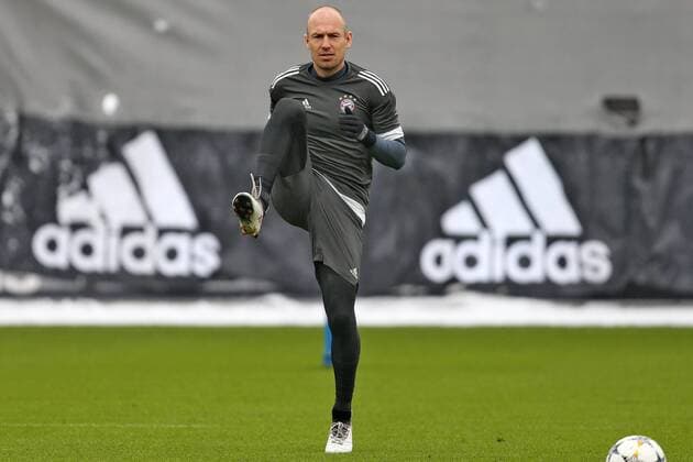 Arjen Robben during the final training of FC Bayern München before the tomorrow s eighth final Hinspiels in the Champions League on 20 02 2018 in the Allianz Arena Munich Copyright: xEIBNER MarcelxEngelbrechtx EP_EER