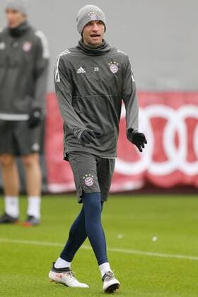 Thomas Mueller during the final training of FC Bayern München before the tomorrow s eighth final Hinspiels in the Champions League on 20 02 2018 in the Allianz Arena Munich Copyright: xEIBNER MarcelxEngelbrechtx EP_EER