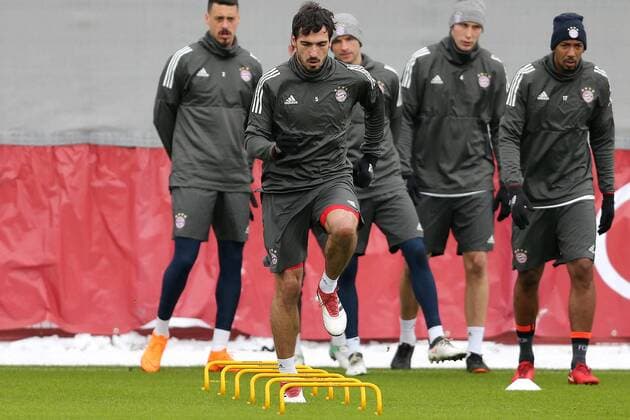 Mats Hummels during the final training of FC Bayern München before the tomorrow s eighth final Hinspiels in the Champions League on 20 02 2018 in the Allianz Arena Munich Copyright: xEIBNER MarcelxEngelbrechtx EP_EER