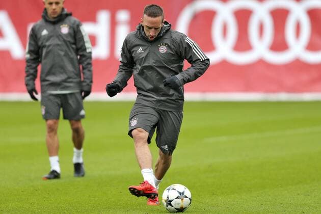 Franck Ribery while Bayern Munich before the tomorrow s knockout final training Hinspiels in the Champions League on 20 02 2018 in the Allianz Arena Munich Copyright: xEIBNER MarcelxEngelbrechtx EP_EER