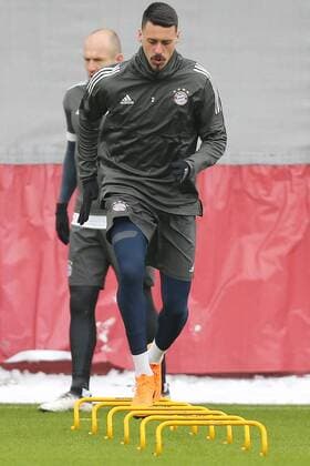 Sandro Wagner during the final training of FC Bayern München before the tomorrow s eighth final Hinspiels in the Champions League on 20 02 2018 in the Allianz Arena Munich Copyright: xEIBNER MarcelxEngelbrechtx EP_EER