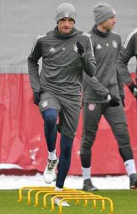 Thomas Mueller during the final training of FC Bayern München before the tomorrow s eighth final Hinspiels in the Champions League on 20 02 2018 in the Allianz Arena Munich Copyright: xEIBNER MarcelxEngelbrechtx EP_EER