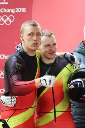 OLYMPICS - 2018 Winter Olympics PYEONGCHANG,SOUTH KOREA,19.FEB.18 - OLYMPICS, BOBSLEIGH - Olympic Winter games Winterspiele Spiele Summer games PyeongChang 2018, two-man, men. Image shows Francesco Friedrich and Thorsten Margis (GER). GEPAxpictures xMathiasxMandl