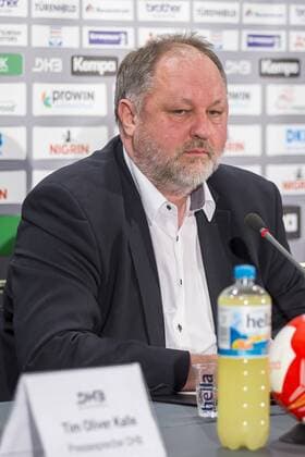 DHB President Andreas Michel man Press Conference of the DHB on the subject of the analysis of the EHF EURO 2018 19 02 18 Hannover Lower Saxony Germany Maritim airport hotel Copyright: xAgentur54Gradx xFelixxKoenigx