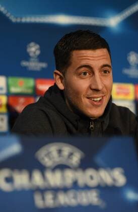 Chelsea press conference PK Pressekonferenz Eden Hazard during the Chelsea press conference at Stamford Bridge, London, UK Content Not Available For UK Newspapers Copyright: xSimonxDaelx FIL-11378-0003