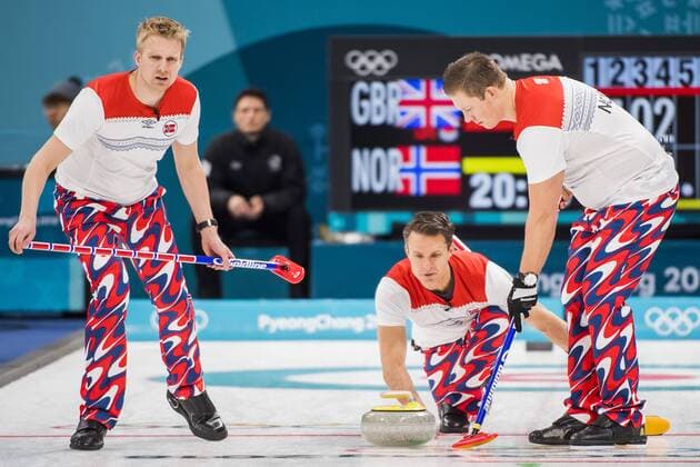 180220 Thomas Ulsrud of Norway in the round robin of the curling between Great Britain and Norway during day eleven of the 2018 Winter Olympics on February 20, 2018 in Pyeongchang. Photo: Petter Arvidson BILDBYRAN kod PA 91986 *** 180220 Thomas Ulsrud of Norway in the round robin of the curling between Great Britain and Norway during day eleven of the 2018 Winter Olympics on February 20 2018 in Pyeongchang Photo Petter Arvidson BILDBYRAN code PA 91986  Copyright: PETTERxARVIDSON BB180220PA045