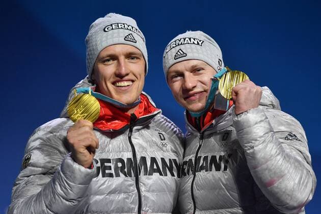 Francesco FRIEDRICH Thorsten MARGIS GER Olympiasiger Olympic champions winner winner gold medal medals of two Bob men s two man Bob double Gold winner Villa victory ceremony PyeongChang Olympic medals Plaza on 20 02 2018 Winter Olympics 2018 from 09 02 25 02 2018 in PyeongChang of South Korea