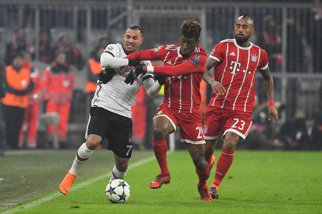 20 02 xjhx 2018 Football Champions League FC Bayern München Besiktas Istanbul emspor v l Ricardo Quaresma Besiktas Istanbul Kingsley Coman FCB FC Bayern München Munich