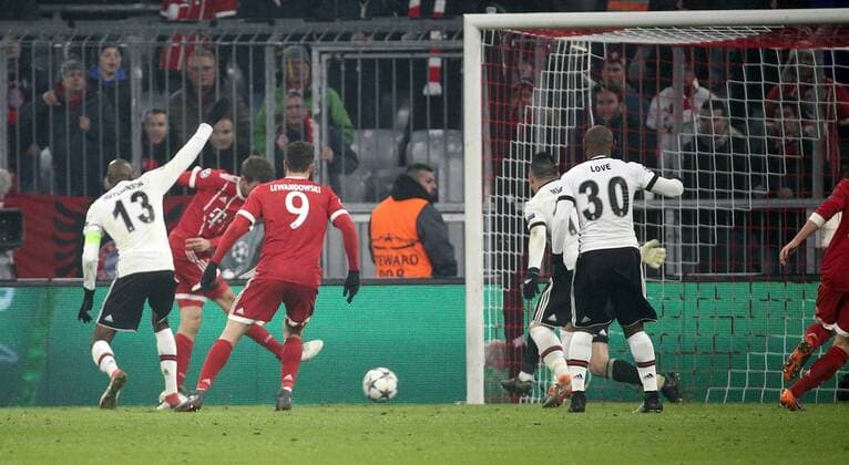GER UEFA CL Bayern Munich GER vs Besiktas Istanbul TR 20 02 2018 Allianz Arena Munich GER UEFA CL Bayern Munich GER vs Besiktas Istanbul TR pictured Thomas Müller Munich score 1 0 nordphotoxBratic nph00250