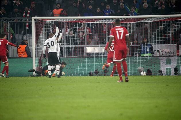 GER UEFA CL Bayern Munich GER vs Besiktas Istanbul TR 20 02 2018 Allianz Arena Munich GER UEFA CL Bayern Munich GER vs Besiktas Istanbul TR pictured Thomas Müller Munich score 1 0 nordphotoxBratic nph00250