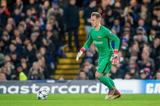 Marc-Andre ter Stegen of Barcelona during the UEFA Champions League Round of 16 match between Chelsea and Barcelona at Stamford Bridge, London, England on 20 February 2018. Copyright: xSalvioxCalabresex 19030002